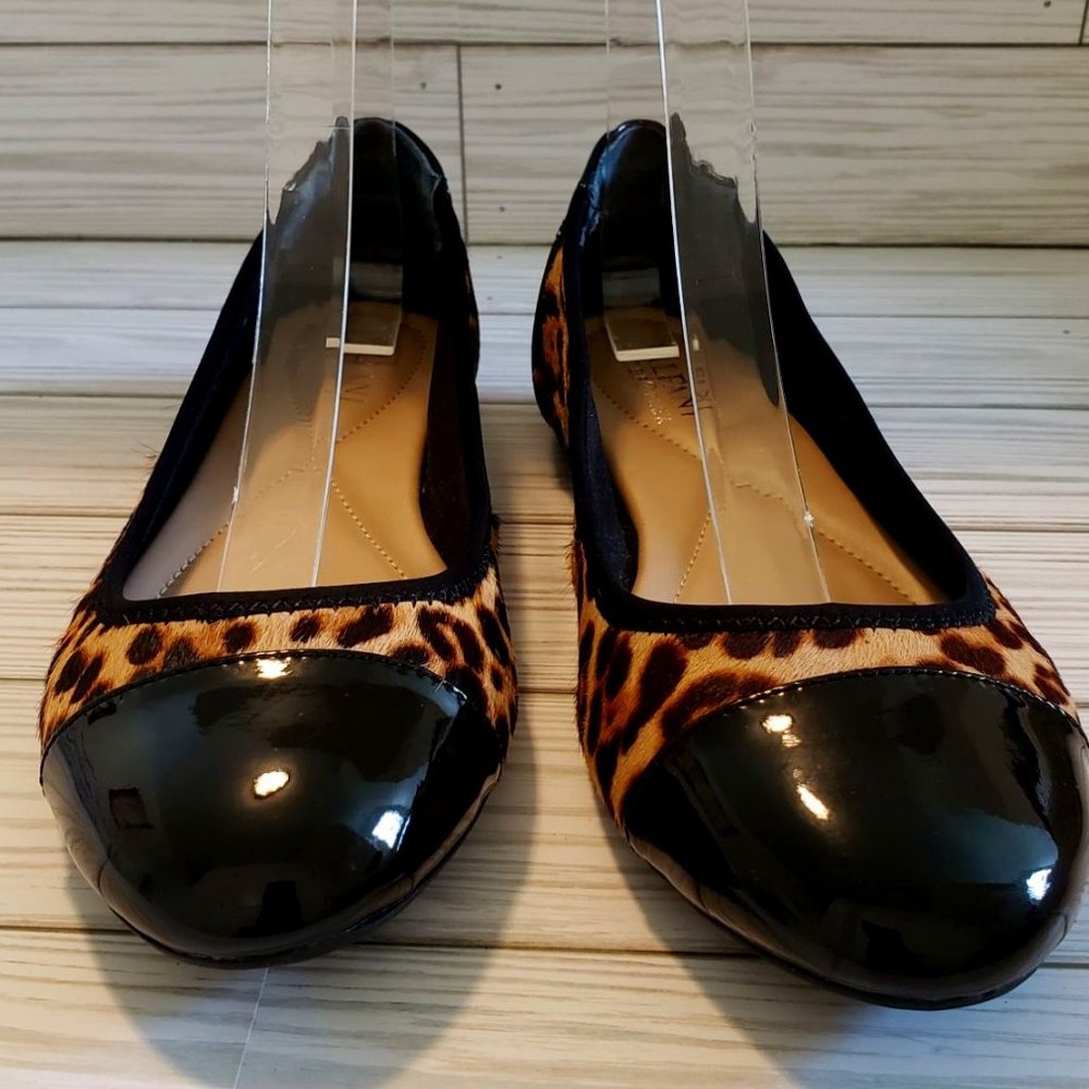 Alfani Step n' Flex Flat Calf Hair Leopard and Black Women's Size 7, In excellen